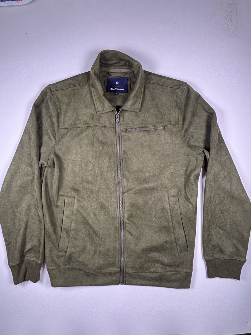 Ben Sherman Olive Green Zip-Up Jacket